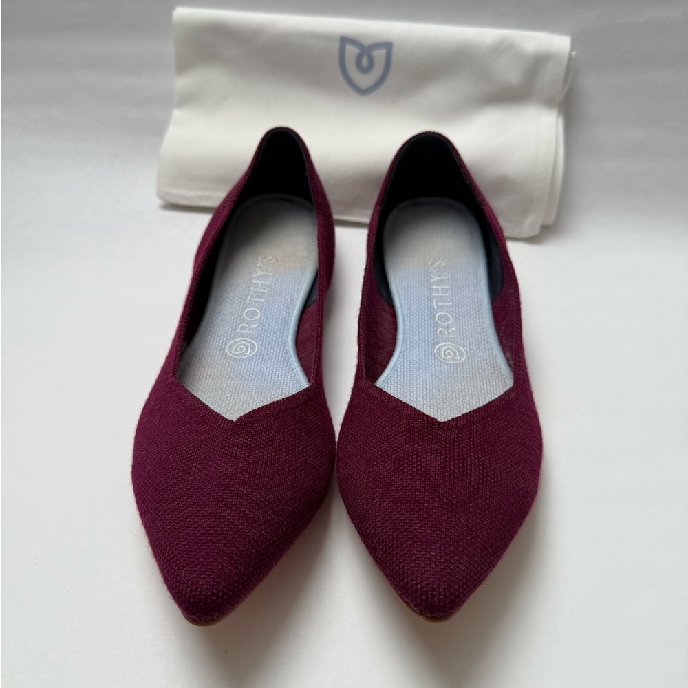 Rothy's Pointed Flats in Burgundy